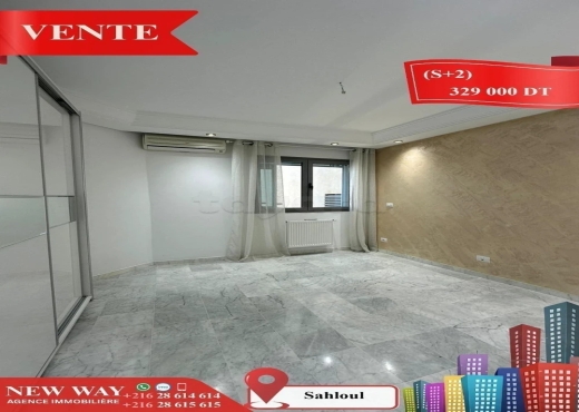 (S+2) à Sahloul avec Place de Parking - Bien immobilier à {"id":20,"country_id":219,"name":"SOUSSE","slug":"sousse"} - Image 4 - Agence Immobilière New Way