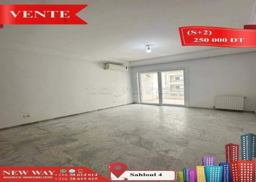 Appartement (S+2) à Sahloul 4 - Bien immobilier à {"id":20,"country_id":219,"name":"SOUSSE","slug":"sousse"} - Agence Immobilière New Way