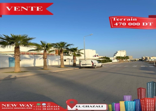 Terrain Fait l'angle à Bouhsina - Bien immobilier à {"id":20,"country_id":219,"name":"SOUSSE","slug":"sousse"} - Agence Immobilière New Way