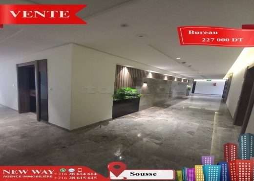 Bureau (A+2) à Sousse avec Place de Parking - Bien immobilier à {"id":20,"country_id":219,"name":"SOUSSE","slug":"sousse"} - Image 2 - Agence Immobilière New Way