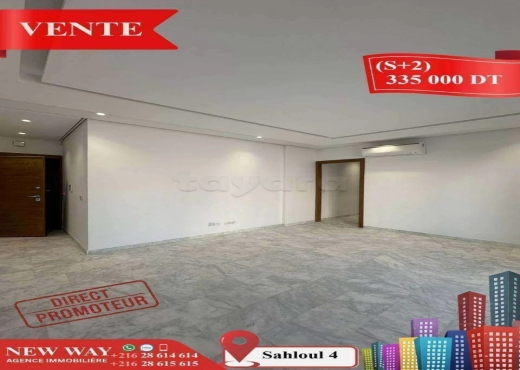 (S+2) Directe Promoteur à Sahloul 4 - Bien immobilier à {"id":20,"country_id":219,"name":"SOUSSE","slug":"sousse"} - Image 3 - Agence Immobilière New Way