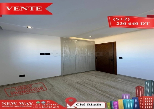 (S+2) Directe Promoteur à Cité Riadh Sousse - Bien immobilier à {"id":20,"country_id":219,"name":"SOUSSE","slug":"sousse"} - Image 3 - Agence Immobilière New Way