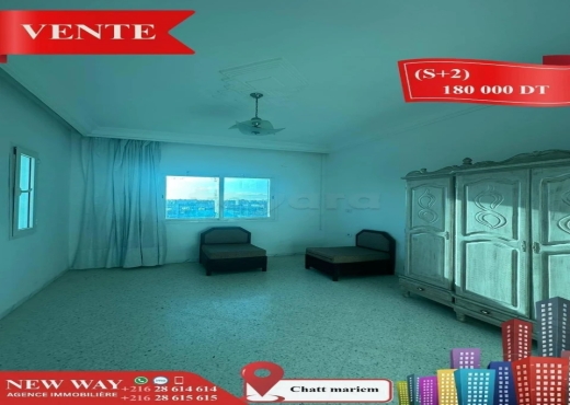 (S+2) Prés de la Mer à Chatt Mariem - Bien immobilier à {"id":20,"country_id":219,"name":"SOUSSE","slug":"sousse"} - Image 4 - Agence Immobilière New Way