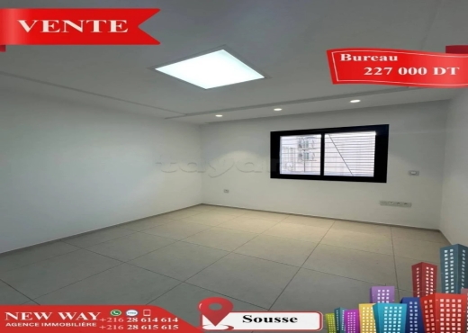 Bureau (A+2) à Sousse avec Place de Parking - Bien immobilier à {"id":20,"country_id":219,"name":"SOUSSE","slug":"sousse"} - Image 2 - Agence Immobilière New Way