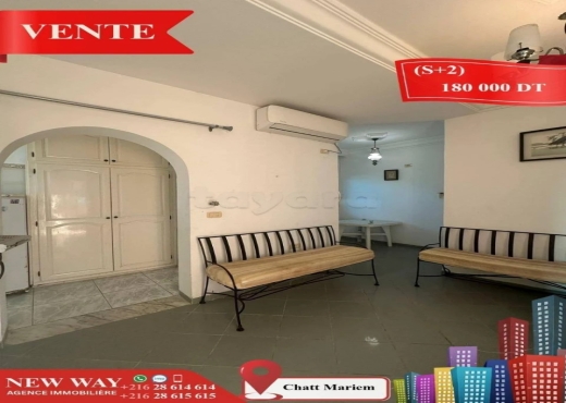 (S+2) Prés de la Mer à Chatt Mariem - Bien immobilier à {"id":20,"country_id":219,"name":"SOUSSE","slug":"sousse"} - Image 4 - Agence Immobilière New Way