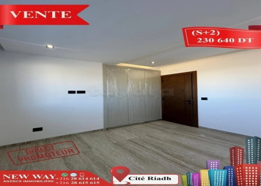 (S+2) Directe Promoteur à Cité Riadh Sousse - Bien immobilier à {"id":20,"country_id":219,"name":"SOUSSE","slug":"sousse"} - Image 4 - Agence Immobilière New Way