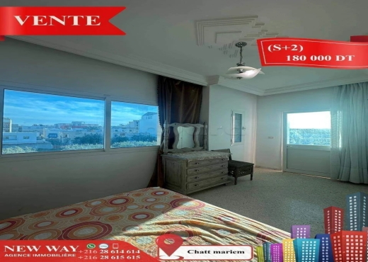 (S+2) Prés de la Mer à Chatt Mariem - Bien immobilier à {"id":20,"country_id":219,"name":"SOUSSE","slug":"sousse"} - Image 3 - Agence Immobilière New Way