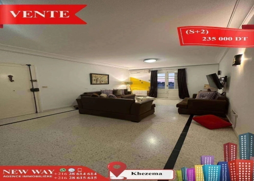 (S+2) à Khezema avec Meubles - Bien immobilier à {"id":20,"country_id":219,"name":"SOUSSE","slug":"sousse"} - Agence Immobilière New Way