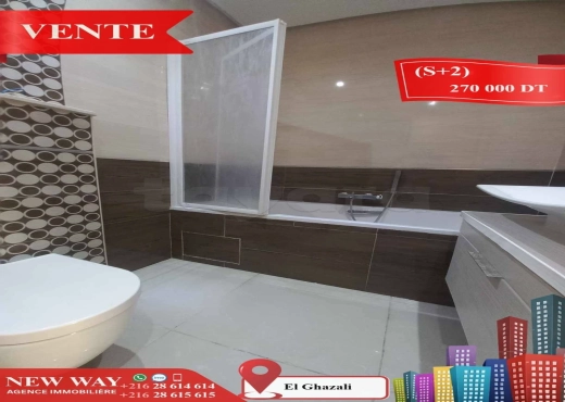 (S+2) à Bouhsina avec Place de Parking au sous Sol - Bien immobilier à {"id":20,"country_id":219,"name":"SOUSSE","slug":"sousse"} - Agence Immobilière New Way
