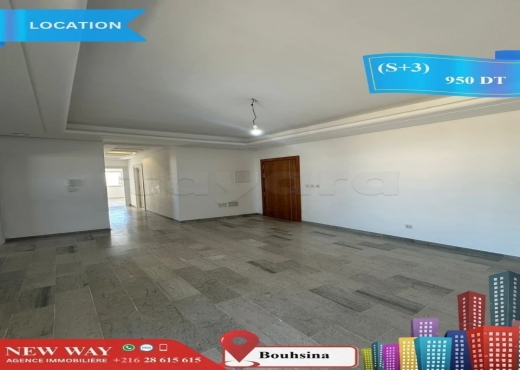 (S+3) à Bouhsina, avec Place de Parking - Bien immobilier à {"id":20,"country_id":219,"name":"SOUSSE","slug":"sousse"} - Agence Immobilière New Way