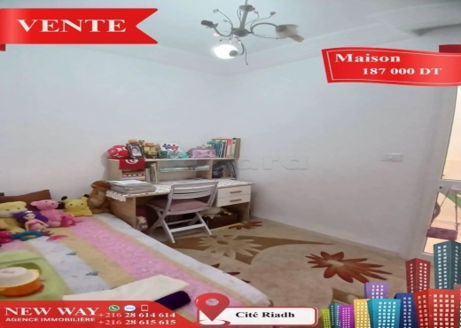 Maison à Cité Riadh , Proche de toutes Commodités - Bien immobilier à {"id":20,"country_id":219,"name":"SOUSSE","slug":"sousse"} - Image 3 - Agence Immobilière New Way