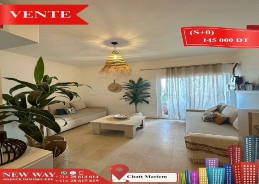 (S +0) avec meubles à Chatt Mariem, Prés de la mer - Bien immobilier à {"id":20,"country_id":219,"name":"SOUSSE","slug":"sousse"} - Image 3 - Agence Immobilière New Way