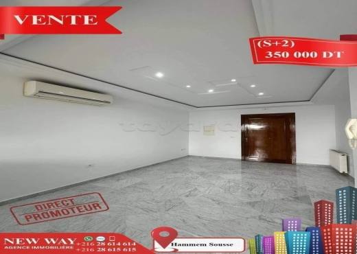 (S+2) Direct Promoteur à Hammam Sousse - Bien immobilier à {"id":20,"country_id":219,"name":"SOUSSE","slug":"sousse"} - Image 2 - Agence Immobilière New Way