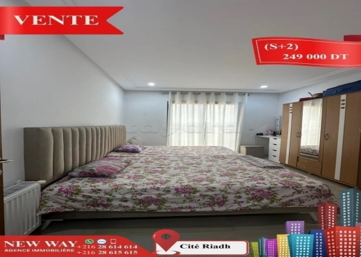 (S+2) à Cité Riadh 1 avec Place de Parking - Bien immobilier à {"id":20,"country_id":219,"name":"SOUSSE","slug":"sousse"} - Image 4 - Agence Immobilière New Way