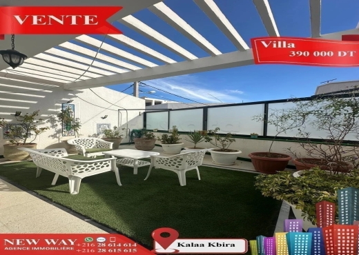 Maison à Kalàa Kbira, dans un quartier résidentiel - Bien immobilier à {"id":20,"country_id":219,"name":"SOUSSE","slug":"sousse"} - Agence Immobilière New Way