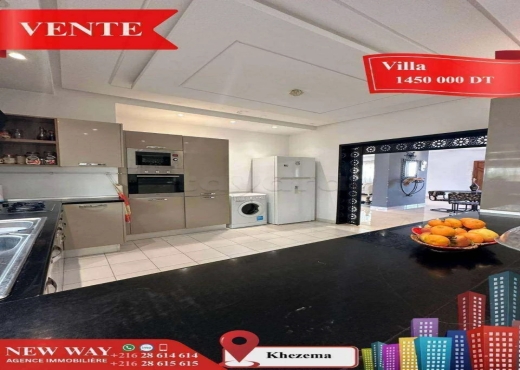 Villa à Khezema ouest dans un quartier résidentiel - Bien immobilier à {"id":20,"country_id":219,"name":"SOUSSE","slug":"sousse"} - Image 4 - Agence Immobilière New Way