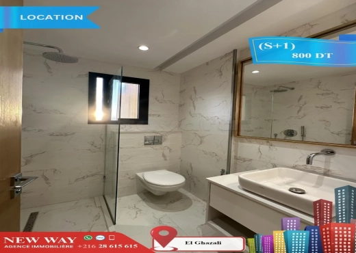 (S+1) Jamais Habité à Bouhsina El Ghazali - Bien immobilier à {"id":20,"country_id":219,"name":"SOUSSE","slug":"sousse"} - Agence Immobilière New Way