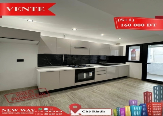 (S+1) Directe Promoteur à Cité Riadh Sousse - Bien immobilier à {"id":20,"country_id":219,"name":"SOUSSE","slug":"sousse"} - Image 3 - Agence Immobilière New Way