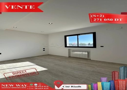 (S+2) Directe Promoteur à Cité Riadh - Bien immobilier à {"id":20,"country_id":219,"name":"SOUSSE","slug":"sousse"} - Image 4 - Agence Immobilière New Way