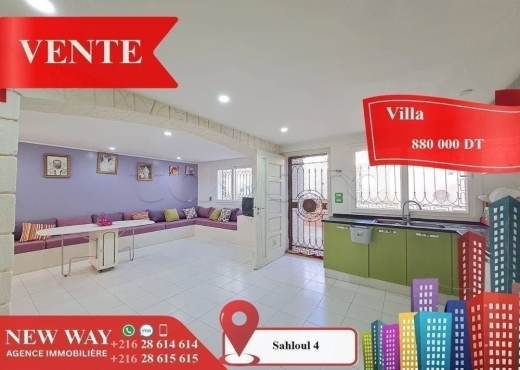 Villa à Sahloul 4 - Bien immobilier à {"id":20,"country_id":219,"name":"SOUSSE","slug":"sousse"} - Image 3 - Agence Immobilière New Way