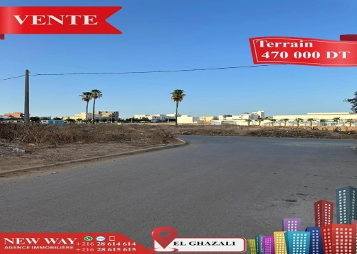 Terrain Fait l'angle à Bouhsina, Prés de l'école F - Bien immobilier à {"id":20,"country_id":219,"name":"SOUSSE","slug":"sousse"} - Image 3 - Agence Immobilière New Way