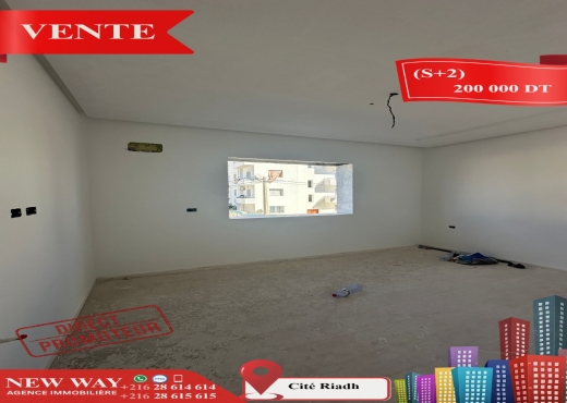 (S+2) Directe Promoteur à Cité Riadh - Bien immobilier à {"id":20,"country_id":219,"name":"SOUSSE","slug":"sousse"} - Image 3 - Agence Immobilière New Way