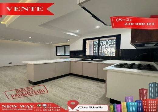 (S+2) Directe Promoteur à Cité Riadh - Bien immobilier à {"id":20,"country_id":219,"name":"SOUSSE","slug":"sousse"} - Image 2 - Agence Immobilière New Way