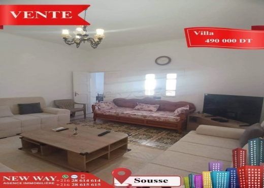 Villa de Plain Pied à Sousse - Bien immobilier à {"id":20,"country_id":219,"name":"SOUSSE","slug":"sousse"} - Image 3 - Agence Immobilière New Way