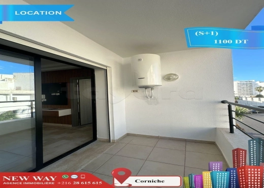 (S+1) meublé à Corniche prés de la mer - Bien immobilier à {"id":20,"country_id":219,"name":"SOUSSE","slug":"sousse"} - Image 3 - Agence Immobilière New Way