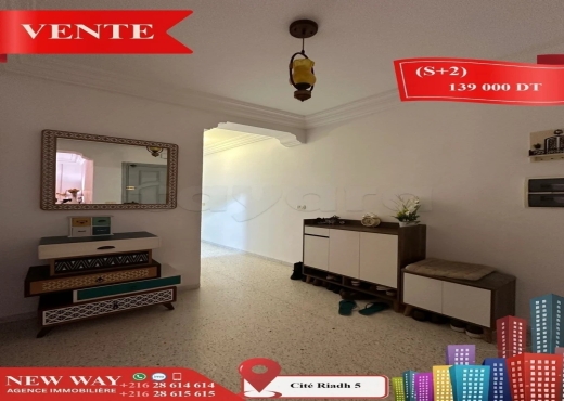 (S+2) à Cité Riadh 5 avec Abri de Voiture - Bien immobilier à {"id":20,"country_id":219,"name":"SOUSSE","slug":"sousse"} - Image 3 - Agence Immobilière New Way