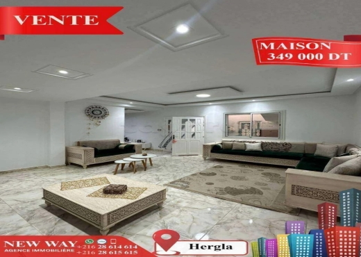 Maison à Hergla, Proche de toutes Commodités - Bien immobilier à {"id":20,"country_id":219,"name":"SOUSSE","slug":"sousse"} - Image 3 - Agence Immobilière New Way