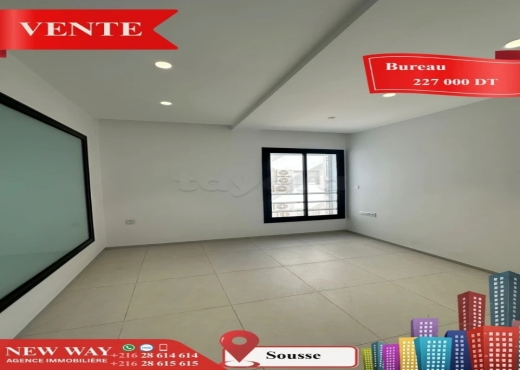 Bureau (A+2) à Sousse avec Place de Parking - Bien immobilier à {"id":20,"country_id":219,"name":"SOUSSE","slug":"sousse"} - Image 4 - Agence Immobilière New Way