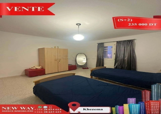 (S+2) à Khezema avec Meubles - Bien immobilier à {"id":20,"country_id":219,"name":"SOUSSE","slug":"sousse"} - Image 3 - Agence Immobilière New Way