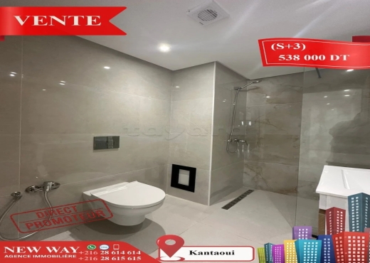 (S+3) à Kantaoui Direct Promoteur, Prés de la Mer - Bien immobilier à {"id":20,"country_id":219,"name":"SOUSSE","slug":"sousse"} - Agence Immobilière New Way