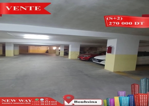 (S+2) à Bouhsina avec Place de Parking - Bien immobilier à {"id":20,"country_id":219,"name":"SOUSSE","slug":"sousse"} - Agence Immobilière New Way