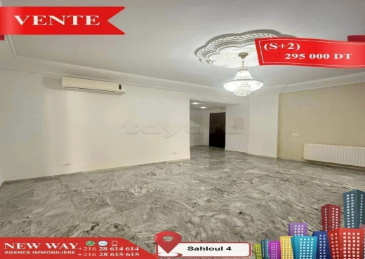 (S+2) à Sahloul 4, avec Place de Parking - Bien immobilier à {"id":20,"country_id":219,"name":"SOUSSE","slug":"sousse"} - Image 3 - Agence Immobilière New Way
