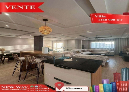 Villa à Khezema ouest - Bien immobilier à {"id":20,"country_id":219,"name":"SOUSSE","slug":"sousse"} - Image 3 - Agence Immobilière New Way