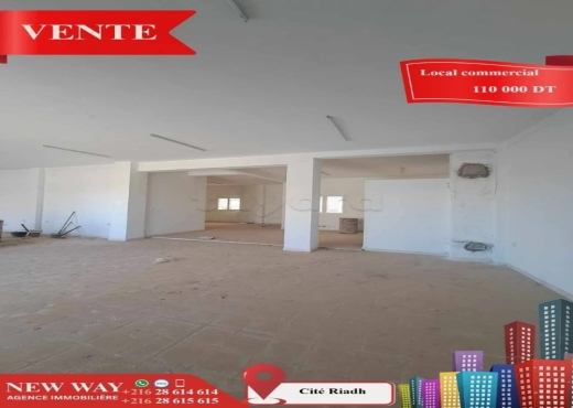 Local Commercial à Cité Riadh - Bien immobilier à {"id":20,"country_id":219,"name":"SOUSSE","slug":"sousse"} - Image 3 - Agence Immobilière New Way