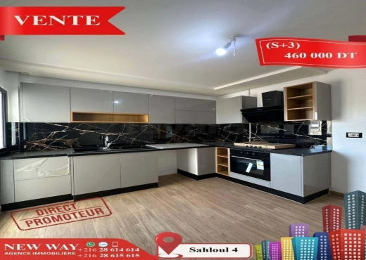 (S+3) Directe Promoteur à Sahloul 4 - Bien immobilier à {"id":20,"country_id":219,"name":"SOUSSE","slug":"sousse"} - Image 3 - Agence Immobilière New Way