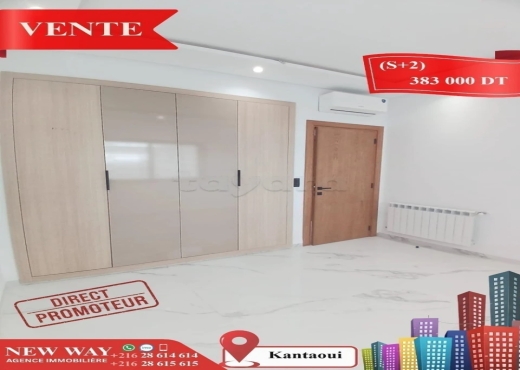 (S+2) à kantaoui Direct Promoteur, Prés de mer - Bien immobilier à {"id":20,"country_id":219,"name":"SOUSSE","slug":"sousse"} - Image 4 - Agence Immobilière New Way