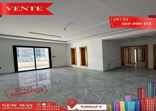 (S+3) Directe Promoteur à Sahloul 4 - Bien immobilier à {"id":20,"country_id":219,"name":"SOUSSE","slug":"sousse"} - Image 2 - Agence Immobilière New Way
