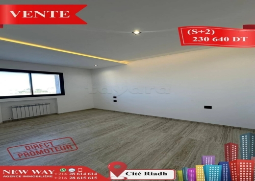 (S+2) Directe Promoteur à Cité Riadh Sousse - Bien immobilier à {"id":20,"country_id":219,"name":"SOUSSE","slug":"sousse"} - Image 4 - Agence Immobilière New Way