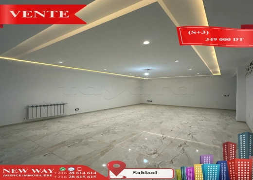 (S+3) à Sahloul , Proche de toutes Commodités - Bien immobilier à {"id":20,"country_id":219,"name":"SOUSSE","slug":"sousse"} - Agence Immobilière New Way