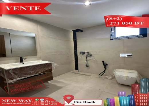 (S+2) Directe Promoteur à Cité Riadh - Bien immobilier à {"id":20,"country_id":219,"name":"SOUSSE","slug":"sousse"} - Image 4 - Agence Immobilière New Way