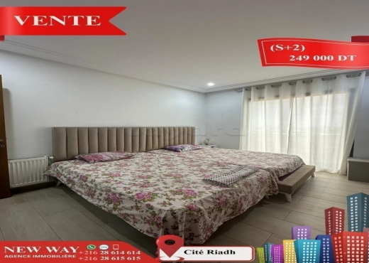 (S+2) à Cité Riadh 1 avec Place de Parking - Bien immobilier à {"id":20,"country_id":219,"name":"SOUSSE","slug":"sousse"} - Image 3 - Agence Immobilière New Way