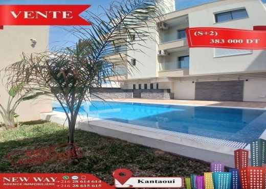 (S+2) à kantaoui Direct Promoteur, Prés de mer - Bien immobilier à {"id":20,"country_id":219,"name":"SOUSSE","slug":"sousse"} - Agence Immobilière New Way