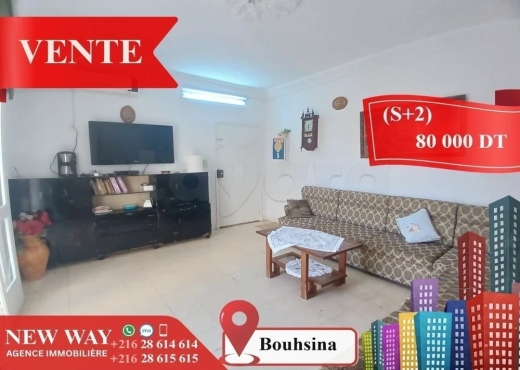 Appartement (S+2) à Bouhsina - Bien immobilier à {"id":20,"country_id":219,"name":"SOUSSE","slug":"sousse"} - Image 3 - Agence Immobilière New Way