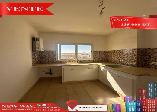 (S+2) à Khezema EST, Proche de toutes commodités - Bien immobilier à {"id":20,"country_id":219,"name":"SOUSSE","slug":"sousse"} - Image 2 - Agence Immobilière New Way